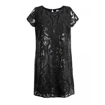 Picture of SEQUIN SHIFT DRESS BLACK